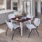 Regency Kahlo Square Table & Chair Sets, 30 W, 30 L, 29 H, Wood, Metal, Plastic Top, Mahogany TPL3030MHCM47GY - alternate 3
